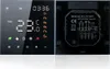 A split image showing the front and back of a smart thermostat. Produktbild-Vorschau