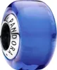 PANDORA Mini přívěsek z modrého muránského skla a stříbra Náhled obrázku produktu 6