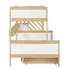 Kinder-Etagenbett mit Rollbett, Stauraumtreppe, Fallschutz, Produktbild-Vorschau 16