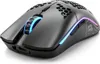 A black Glorious Gaming Model O Wireless mouse with RGB lighting. Podgląd zdjęcia produktu