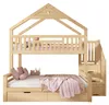 Kinder-Etagenbett 90x200 & 140x200 cm mit Giebeldach, Produktbild-Vorschau 5