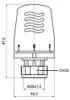 Thermostaatkop voor radiator, ventiel M28x1,5, met Productafbeelding-voorbeeld 4