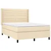 vidaXL Boxspringbett mit Matratze & LED Creme 140x200 cm Produktbild-Vorschau 4