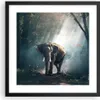Gerahmtes Poster - Schwarzer Rahmen - elefant natur - 40x40 Produktbild-Vorschau 1