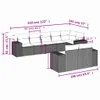 8-tlg. Garten-Sofagarnitur mit Kissen Schwarz Poly Rattan Produktbild-Vorschau 3