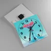 Wanduhr - Quadrat - Glasuhr - Rosa Gänseblümchen Tinte - Produktbild-Vorschau 2