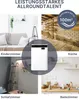 Collage showing an air purifier in different room settings and a close-up of the device. Anteprima dell’immagine prodotto