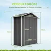 Domek ogrodowy o wymiarach 154 × 83 × 180 cm, metalowa Podgląd zdjęcia produktu 2