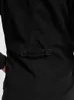 Close-up of the back of a black jacket showing two decorative buttons on a tab. Produktbild-Vorschau