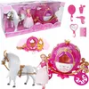 Carrozza della principessa con cavallo e bambola, luci e Anteprima dell’immagine prodotto 1