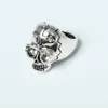 3D Edelstahl Ring Totenkopf Skull Gr. 56 = 17,8 mm Silber Produktbild-Vorschau 2