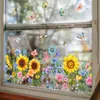 1 Stück Fensteraufkleber Blumen, Fenstersticker Sonnenblume Produktbild-Vorschau 2