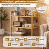 COSTWAY Servierwagen mit 3 Ebenen, Küchenwagen aus Bambus Produktbild-Vorschau 4