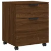 A close-up, front-facing view of a mobile filing cabinet with two drawers. Podgląd zdjęcia produktu