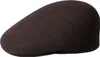 Kangol warme Flatcap Schiebermütze in braun