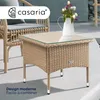 CASARIA® Table d’appoint en polyrotin crème 50x50x45cm Voir les images du produit 2