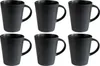 Kaffeetassen - 440 ml - Schwarz matt - Steingut - 6er Set Produktbild-Vorschau 1