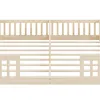 A close-up view of a wooden bed frame, showing the slatted headboard and base. Anteprima dell’immagine prodotto
