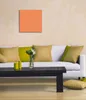 Wallario Premium Leinwandbild Pastellorange in Größe 50 x Produktbild-Vorschau 3