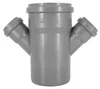 HT Rohr PP DN 110 / 50 / 50 Doppelabzweig Kreuzstück 45° Produktbild-Vorschau 1