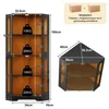 MODFU Eck-Glasvitrine mit LED,4-stufiger Standvitrine,165 Produktbild-Vorschau 7