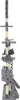 vidaXL Cat Scratching Post Sisal 230-250 cm Paw Print Grey Náhľad obrázku produktu 2