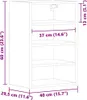 Armoire suspendue Riga Noir 40x29,5x60 cm Matériau dérivé Voir les images du produit 10
