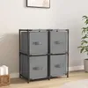 vidaXL Komoda so 4 textilnými košíkmi sivá 63 × 30 × 71 cm Náhľad obrázku produktu 2