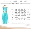 A size chart for a children's dance skirt, displayed next to an image of the costume. Náhľad obrázku produktu