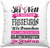 Trendation - Friseurin Deko-Kissen mit Füllung 40x40 Produktbild-Vorschau 1