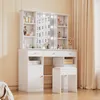 Tavolo da toilette grande Sweiko, tavolo da trucco con Anteprima dell’immagine prodotto 3