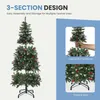 A diagram showing the 3-section design of a Christmas tree, with close-ups of assembly and the base. Produktbild-Vorschau