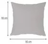 Kissenbezug 50x50 cm silber Struktur Leinenoptik Produktbild-Vorschau 3