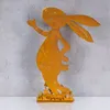 Hase H24cm Rost Metall Aufsteller Tischdeko Osterhase Figur Produktbild-Vorschau 3