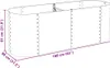 Plateau de jardin 240 x 80 x 81 cm Acier galvanisé gris Voir les images du produit 10