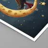 Poster - Poster ohne Rahmen - Kinder Mädchen Mond - 40x50 Produktbild-Vorschau 2