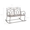 vidaXL Banc de jardin 104 cm fer antique brun Voir les images du produit 7