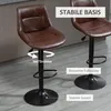HOMCOM Barhocker 2er Set Barstuhl mit Rückenlehne, Produktbild-Vorschau 5