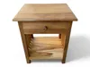 A wooden nightstand with a drawer and an open shelf. Náhľad obrázku produktu