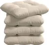 vidaXL Sitzkissen 4 pcs Beige 45 x 45 cm Mikrofaserstoff Produktbild-Vorschau 1