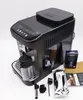 A DeLonghi coffee machine and its accessories are displayed on a white background. Produktbild-Vorschau