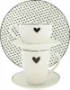 Tazza Clayre & Eef 350 ml Cuore in porcellana bianca e nera Anteprima dell’immagine prodotto 6