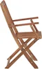Sedie da giardino pieghevoli 4 pezzi con cuscini in legno Anteprima dell’immagine prodotto 5