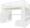 Łóżko na antresoli 140x200 cm z biurkiem, półkami, 2 Podgląd zdjęcia produktu 8