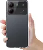 A hand holding a transparent phone case with a phone inside. Produktbild-Vorschau