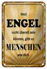 Blechschild Spruch 12x18cm weil Engel nicht überall sein Produktbild-Vorschau 1