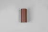 A single brown cylindrical light fixture is centered on a light gray background. Voir les images du produit