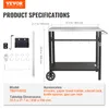 VEVOR Servierwagen Küchenwagen 100 x 64 x 83,5 cm Produktbild-Vorschau 7