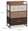 Relaxdays Schubladenschrank, 4 Stoff Fächer, Ablage, Produktbild-Vorschau 14