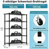 Regał przemysłowy na kółkach, 5 półek metalowych, Podgląd zdjęcia produktu 2